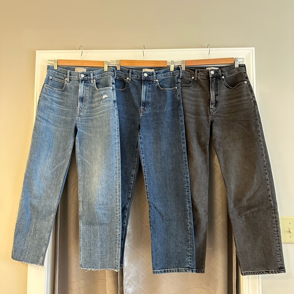 3 Everlane Way High Jeans! Set of 3 colors! Size 25 regular